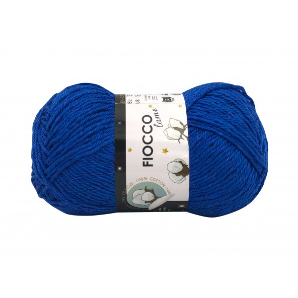 Gomitolo da 50 gr. Tre Sfere "Fiocco Lame'" 100% cotone 125 mt.