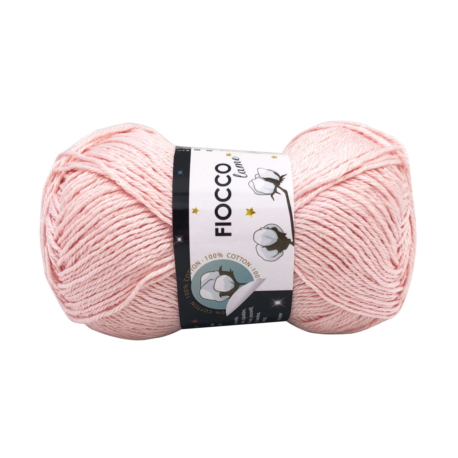 Gomitolo da 50 gr. Tre Sfere "Fiocco Lame'" 100% cotone 125 mt.