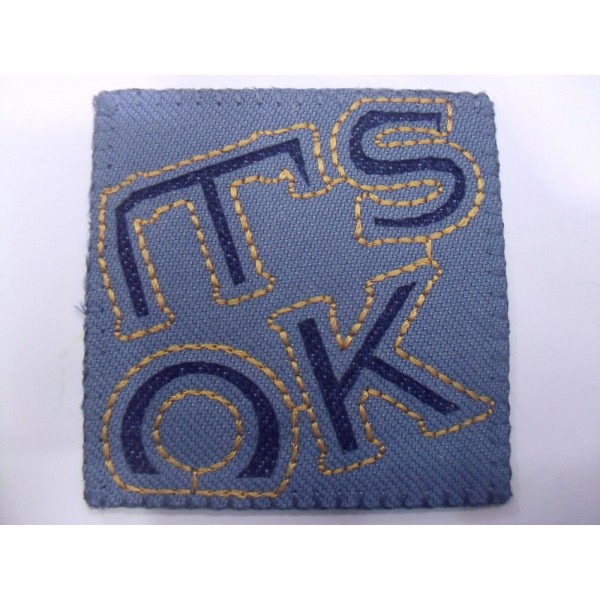 TOPPA PATCH APPLICAZIONE RICAMO TESSUTO TERMOADESIVA O DA CUCIRE DIMENS. 5X5 cm.