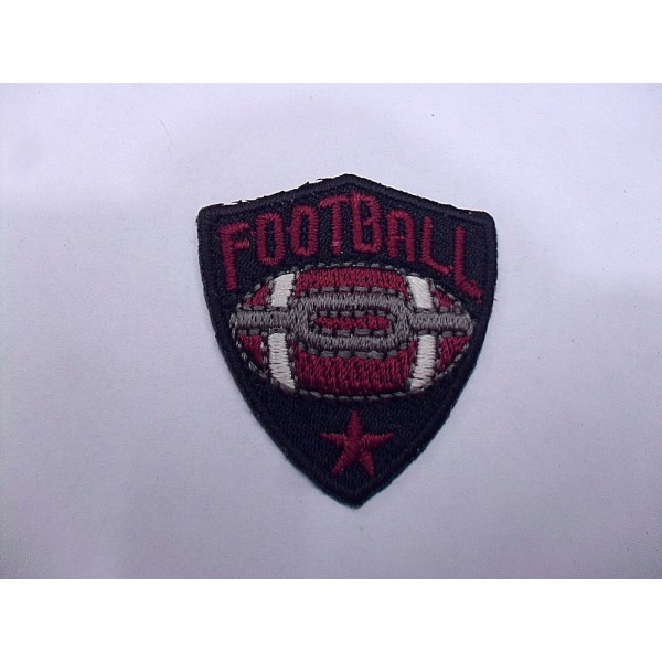 TOPPA PATCH APPLICAZIONE IN TESSUTO RICAMO FOOTBALL TERMO O CUCIRE 3,7X3,4 cm.