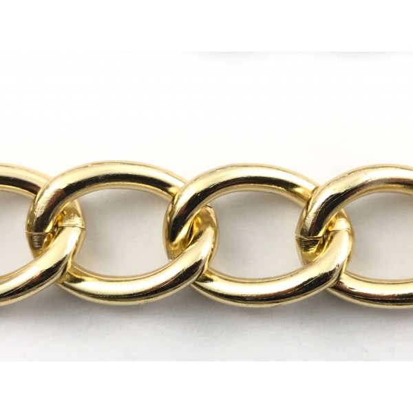 Catena metallo 2 cm. per decorazioni varie abbigliamento borse 1 mt.