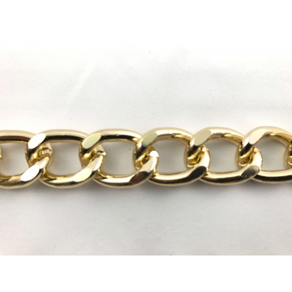 Catena metallo (1,5 cm.) art. 066 per decorazioni abbigliamento, borse, tracolle e varie 1 mt.