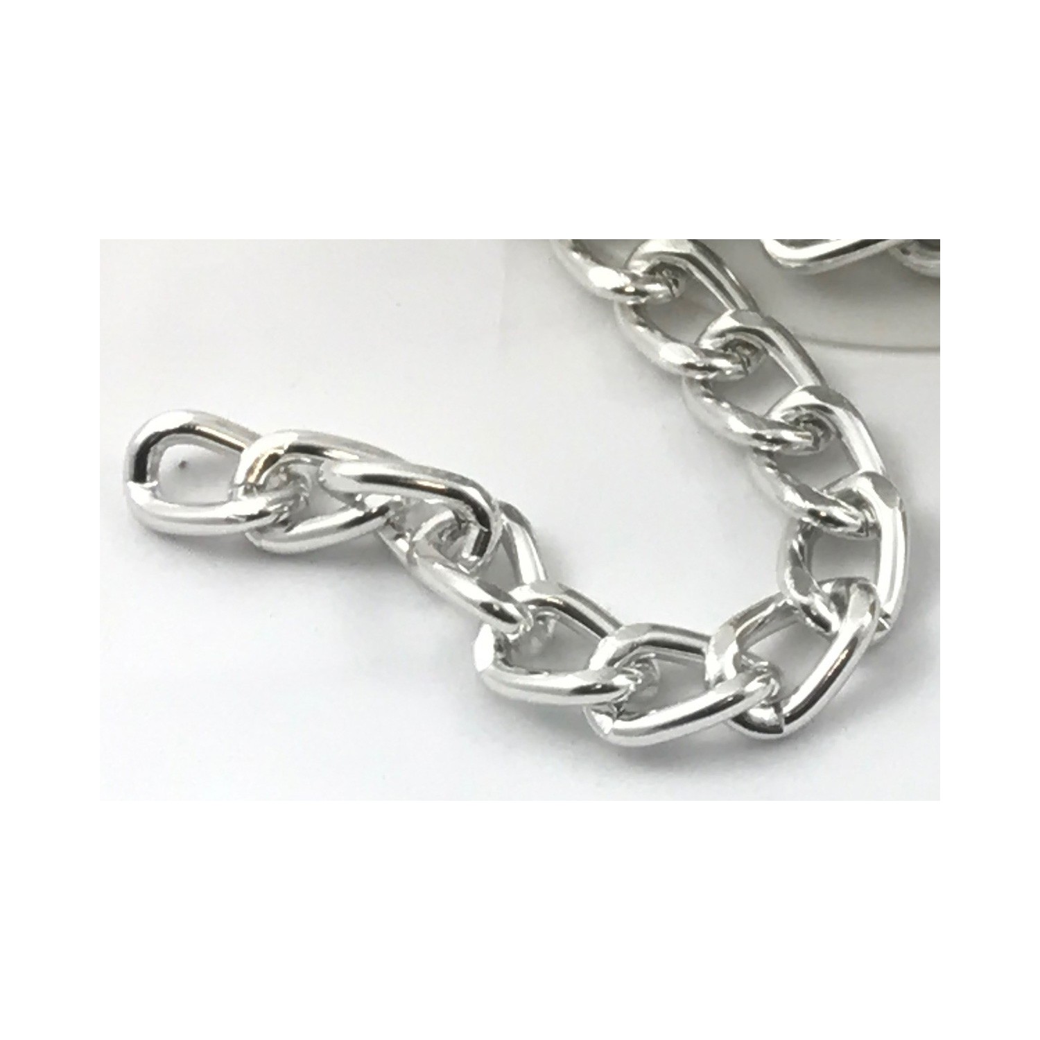 Catena metallo h. 12 mm. per decorazioni abbigliamento, borsette e varie 1 mt.