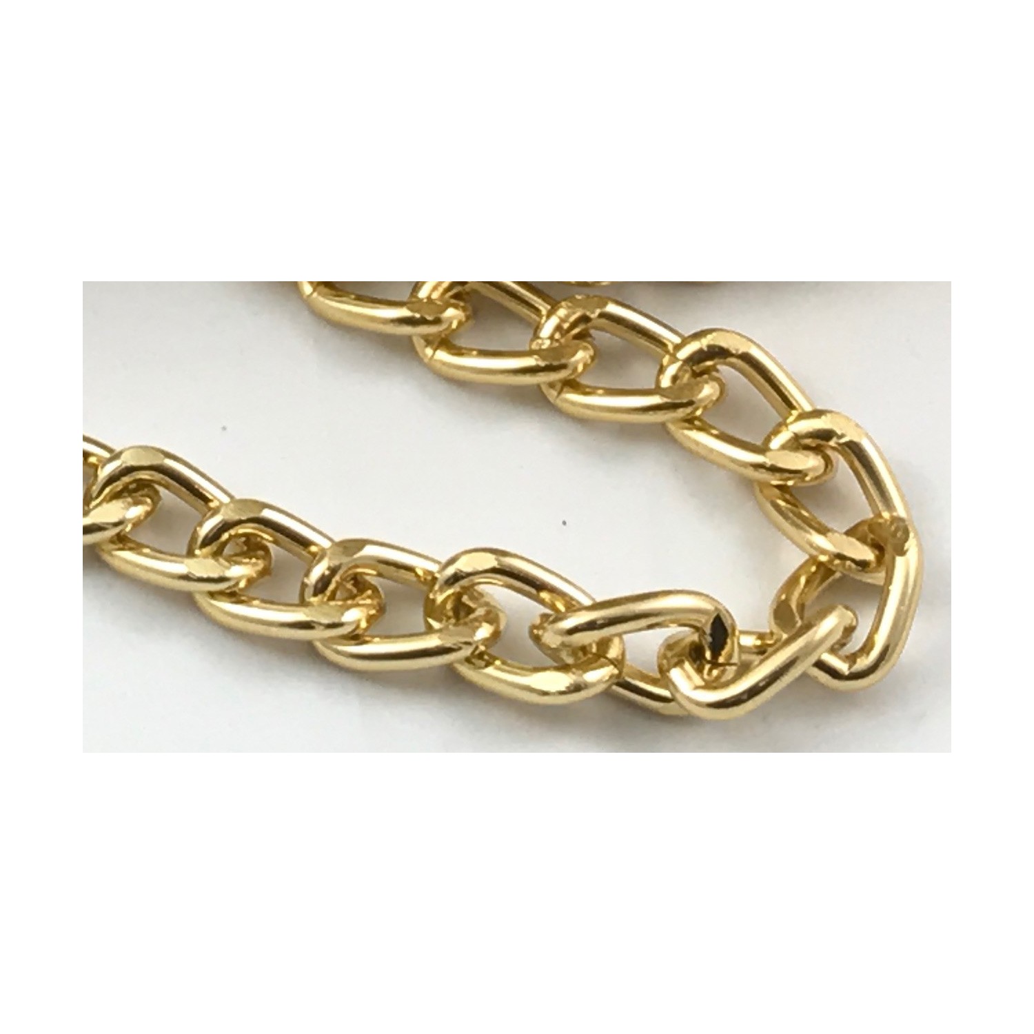 Catena metallo h. 12 mm. per decorazioni abbigliamento, borsette e varie 1 mt.