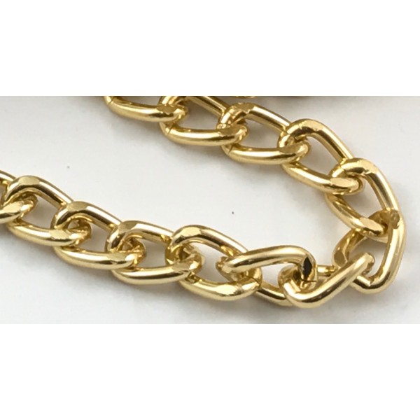 Catena metallo h. 12 mm. per decorazioni abbigliamento, borsette e varie 1 mt.