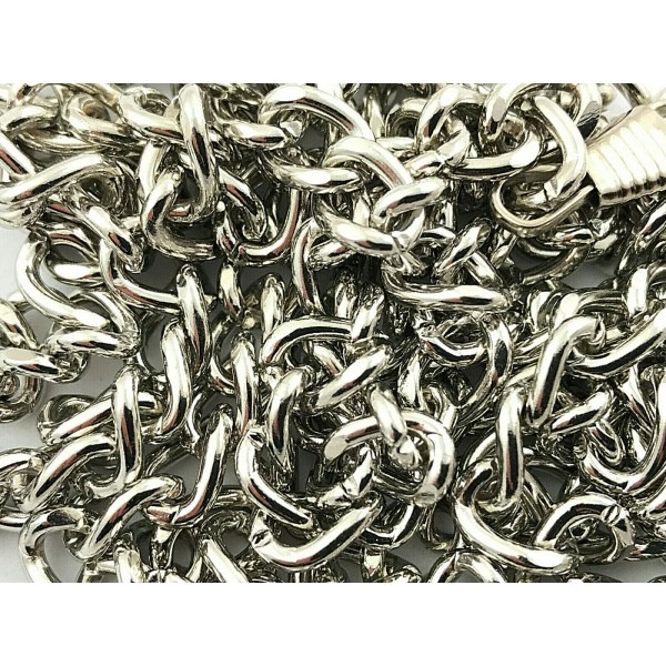 CATENA METALLO CON GANCI 110 cm. PER TRACOLLE E DECORAZIONI BORSE BORSETTE