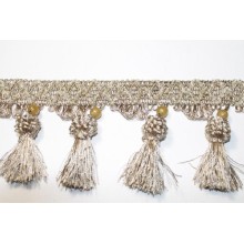 1 Metro passamaneria con fiocchi altezza cm. 11 per decorazioni arredo, borse e coffe siciliane