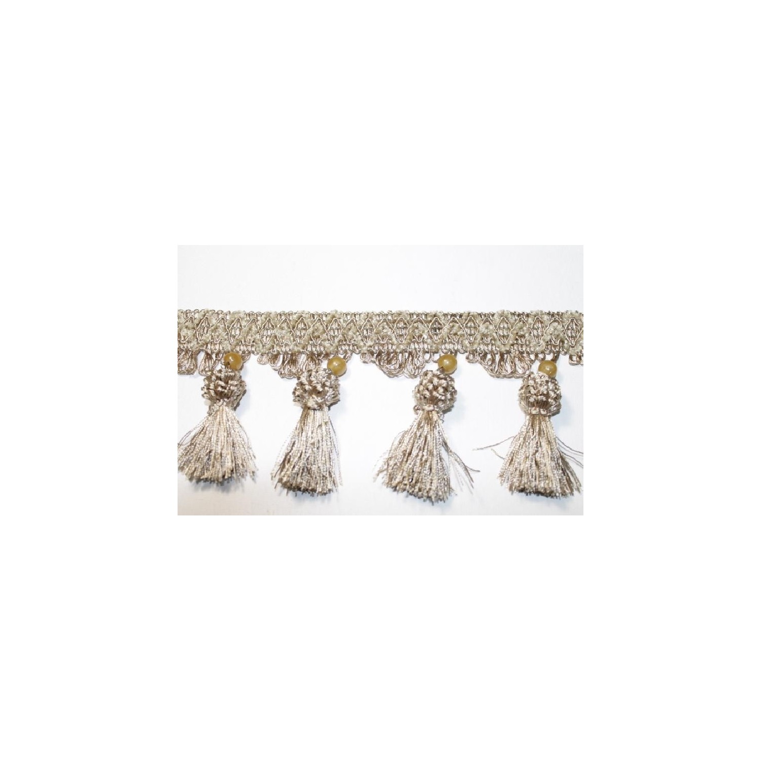 1 Metro passamaneria con fiocchi altezza cm. 11 per decorazioni arredo, borse e coffe siciliane