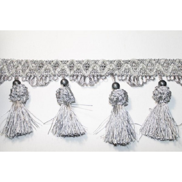 1 Metro passamaneria con fiocchi altezza cm. 11 per decorazioni arredo, borse e coffe siciliane