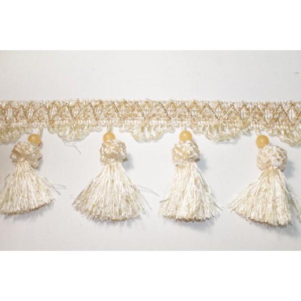 1 Metro passamaneria con fiocchi altezza cm. 11 per decorazioni arredo, borse e coffe siciliane