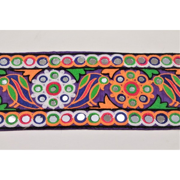 1 Metro passamaneria gallone ricamato h. 13,5 cm. per decorazioni varie borse e coffe