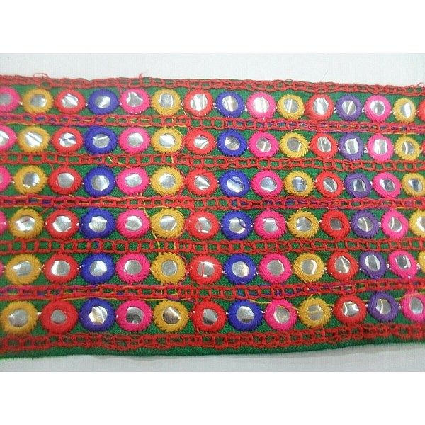 1 Metro passamaneria gallone ricamato altezza 10,5 cm. x decorazioni varie borse e coffe