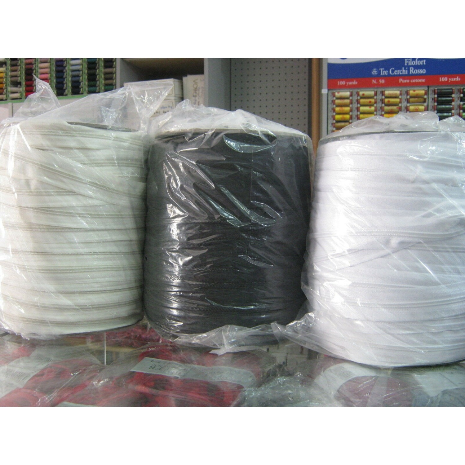 1MT. CERNIERA CHIUSURA LAMPO A METRAGGIO NON DIVISIBILE X TAPPEZZERIA, VALIGERIA