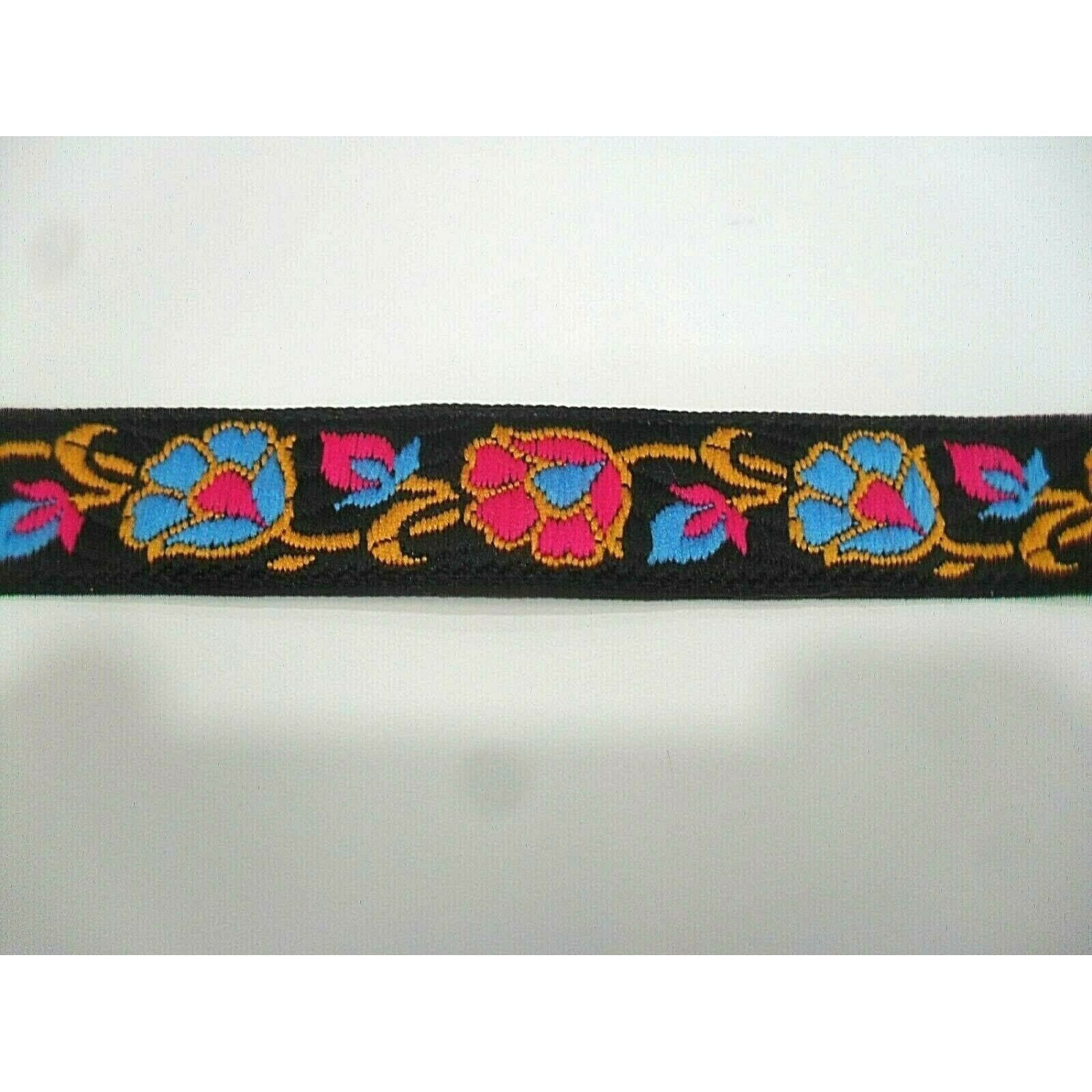 1 Metro passamaneria gallone ricamato h. 2 cm per decorazioni varie borse e coffe