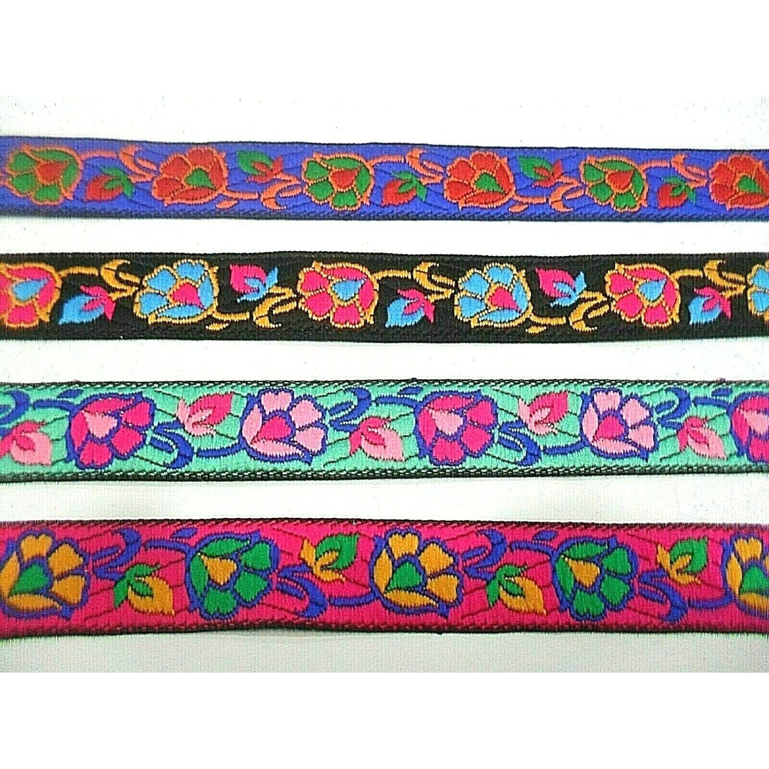 1 Metro passamaneria gallone ricamato h. 2 cm per decorazioni varie borse e coffe