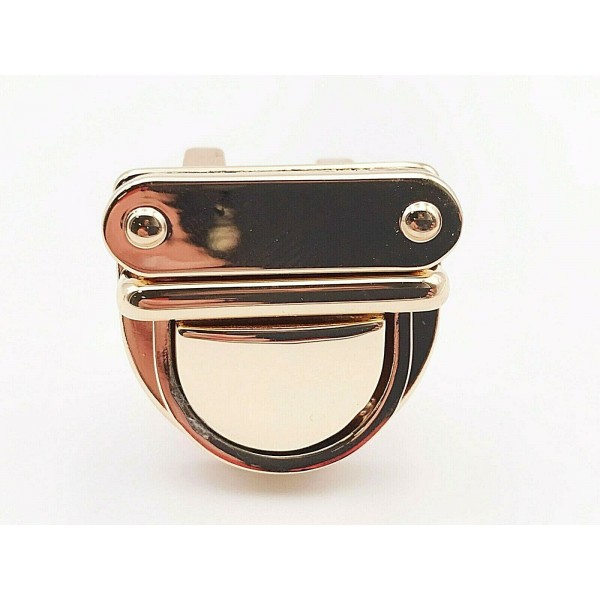 Chiusura a scatto in metallo per rifiniture borse e accessori 30x30 mm.