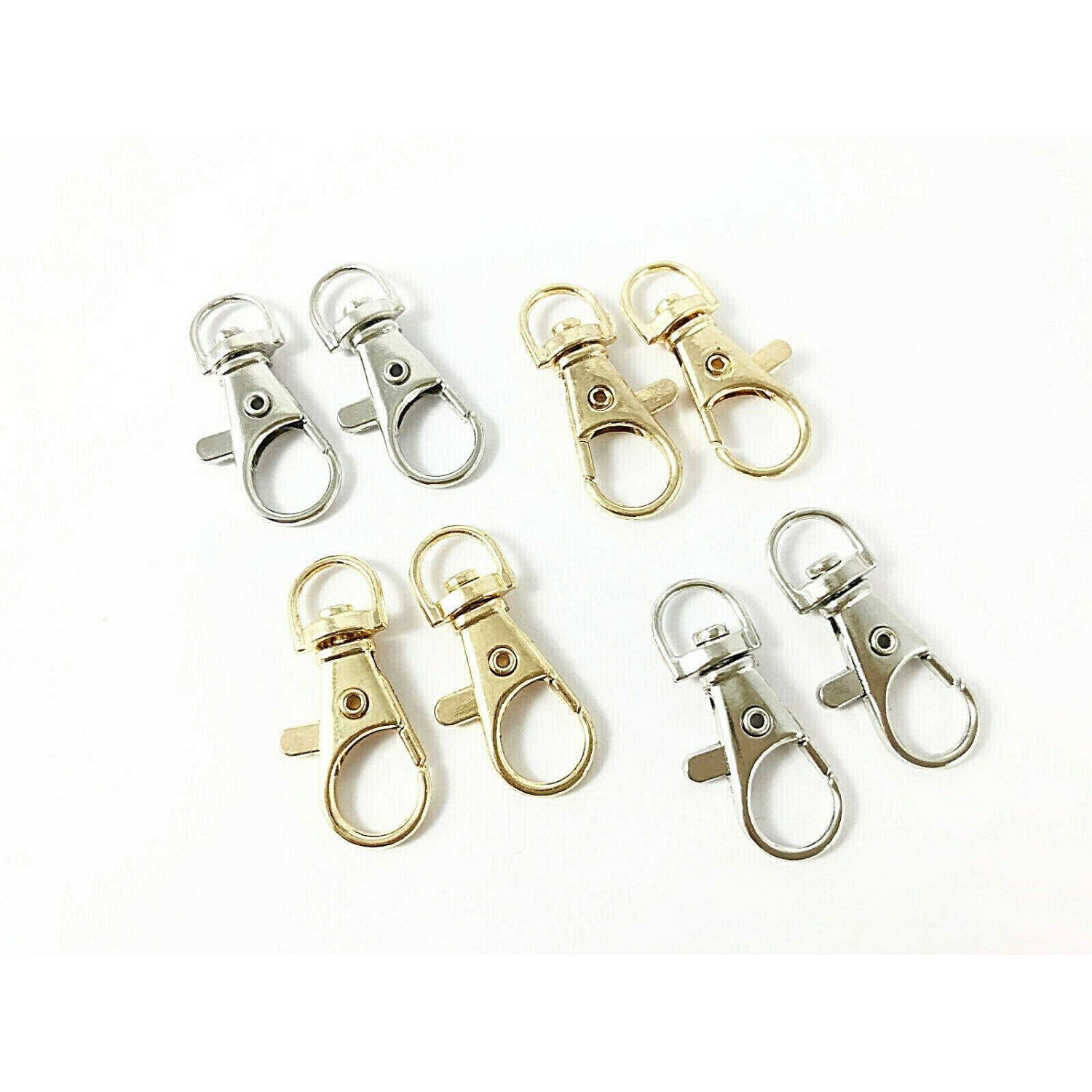 4 MOSCHETTONI CON PASSACINGHIA PER RIFINITURE CINTE BORSE E ACCESSORI 3,5 cm.