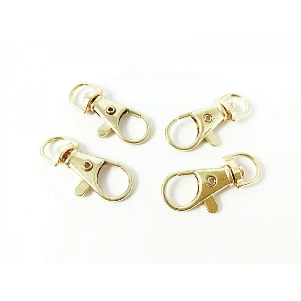 4 MOSCHETTONI CON PASSACINGHIA PER RIFINITURE CINTE BORSE E ACCESSORI 3,5 cm.