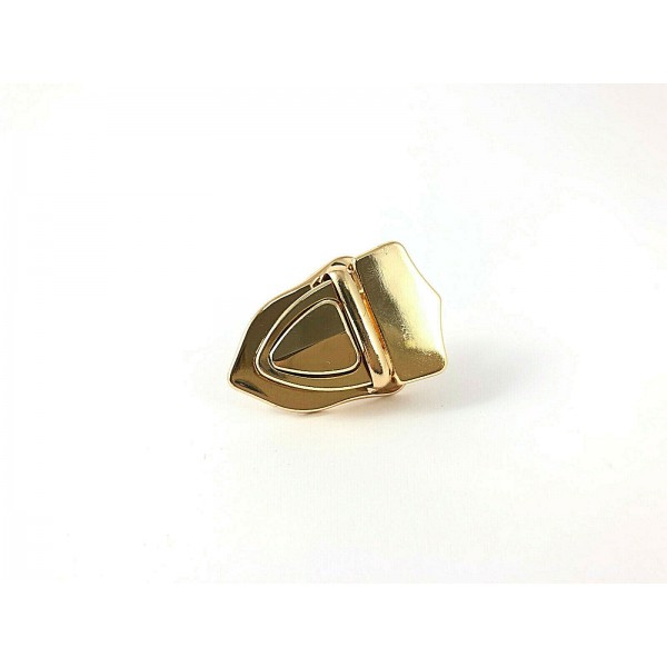 Chiusura a scatto in metallo per rifiniture borse e accessori dimensioni circa 3x4,5 cm.