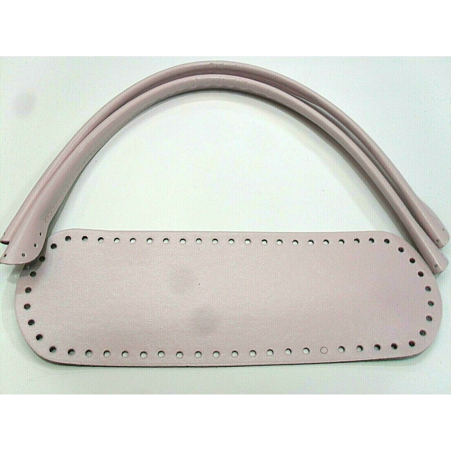 SET MANICI TUBOLARI 52 CM. E FONDO PER BORSA ECOPELLE FONDO 30X10 CM VARI COLORI