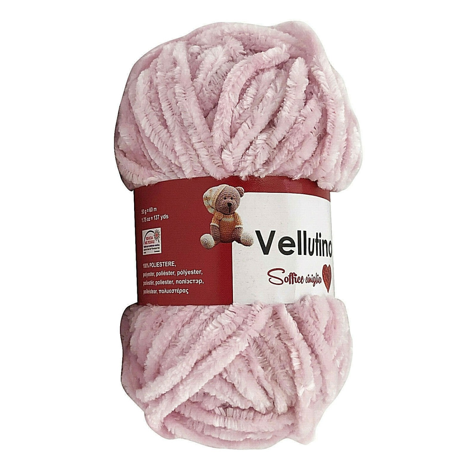Gomitolo ciniglia 50 gr. Tre Sfere x borse sciarpe e v. vari colori