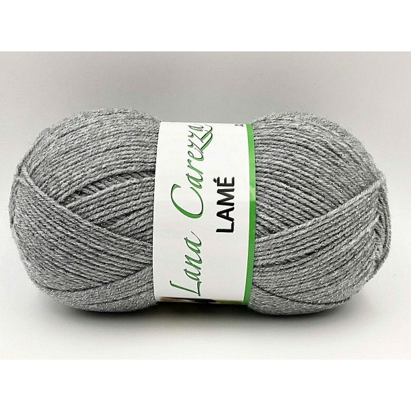 Gomitolo 100 gr. 380 mt. lana Carezza Lamè per ferri ed uncinetto 2.5/3 Tre Sfere