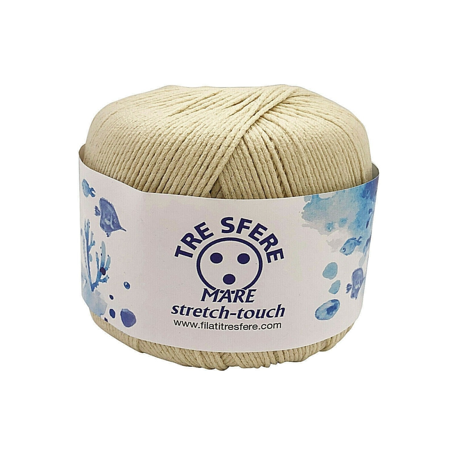 Gomitolo da 50 gr. 125 mt. mare stretch touch adatto per costumi - Tre Sfere