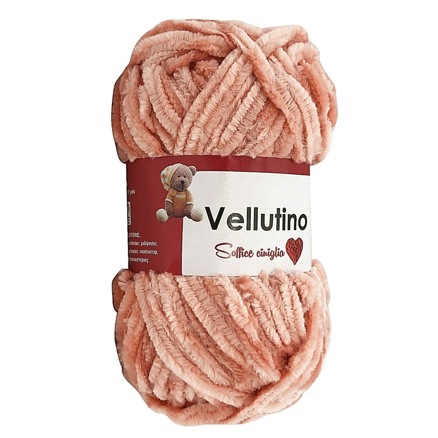 Gomitolo ciniglia 50 gr. Tre Sfere x borse sciarpe e v. vari colori