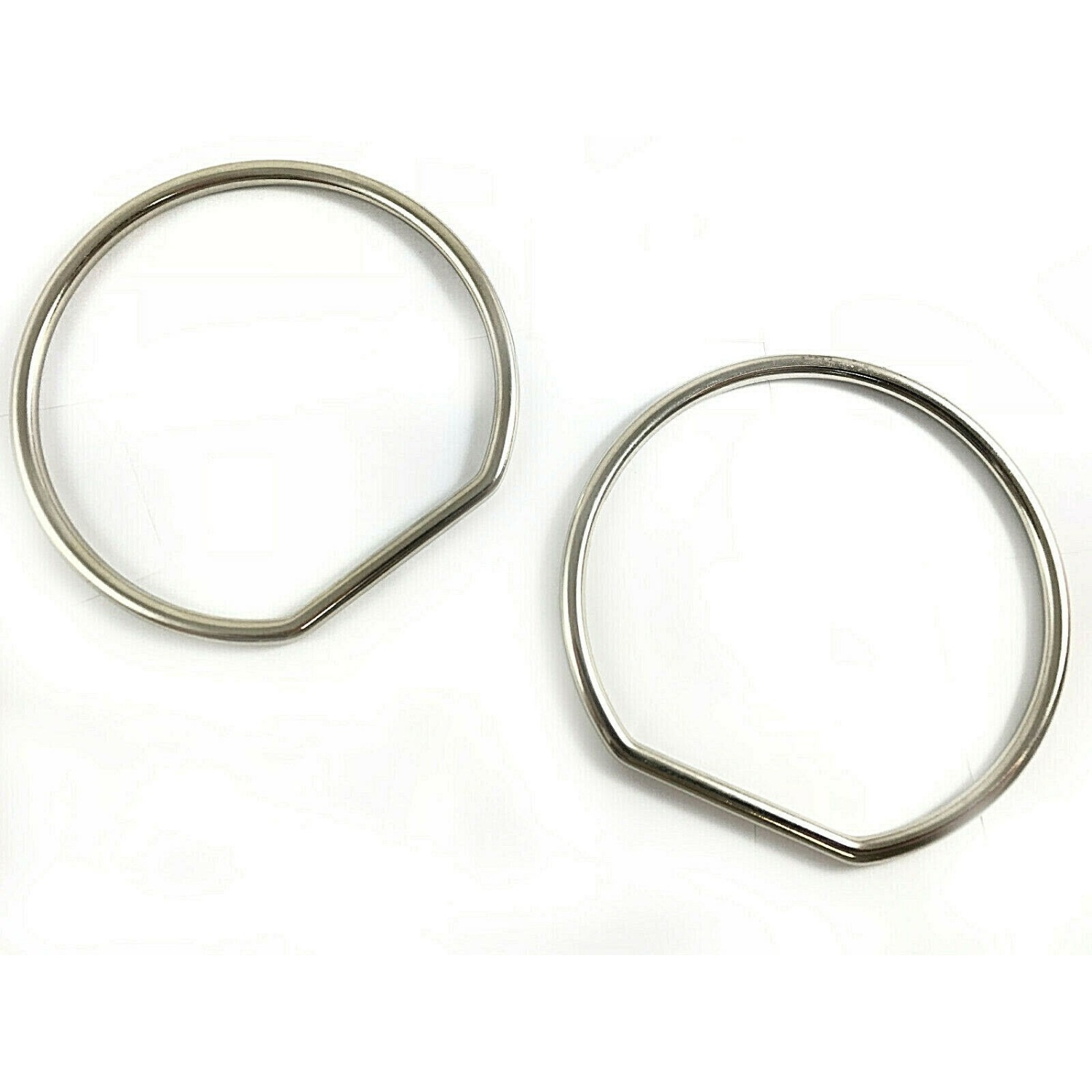 Coppia di manici per borsa acciaio cerchio da 10 cm.
