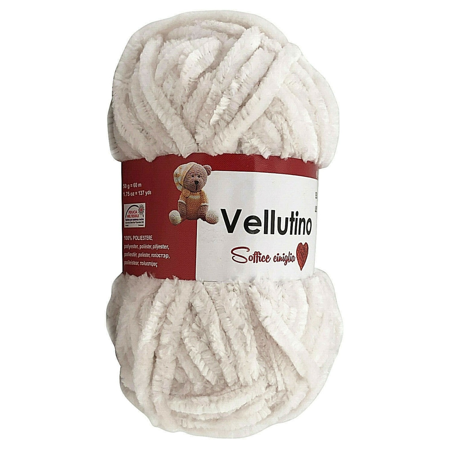 Gomitolo ciniglia 50 gr. Tre Sfere x borse sciarpe e v. vari colori