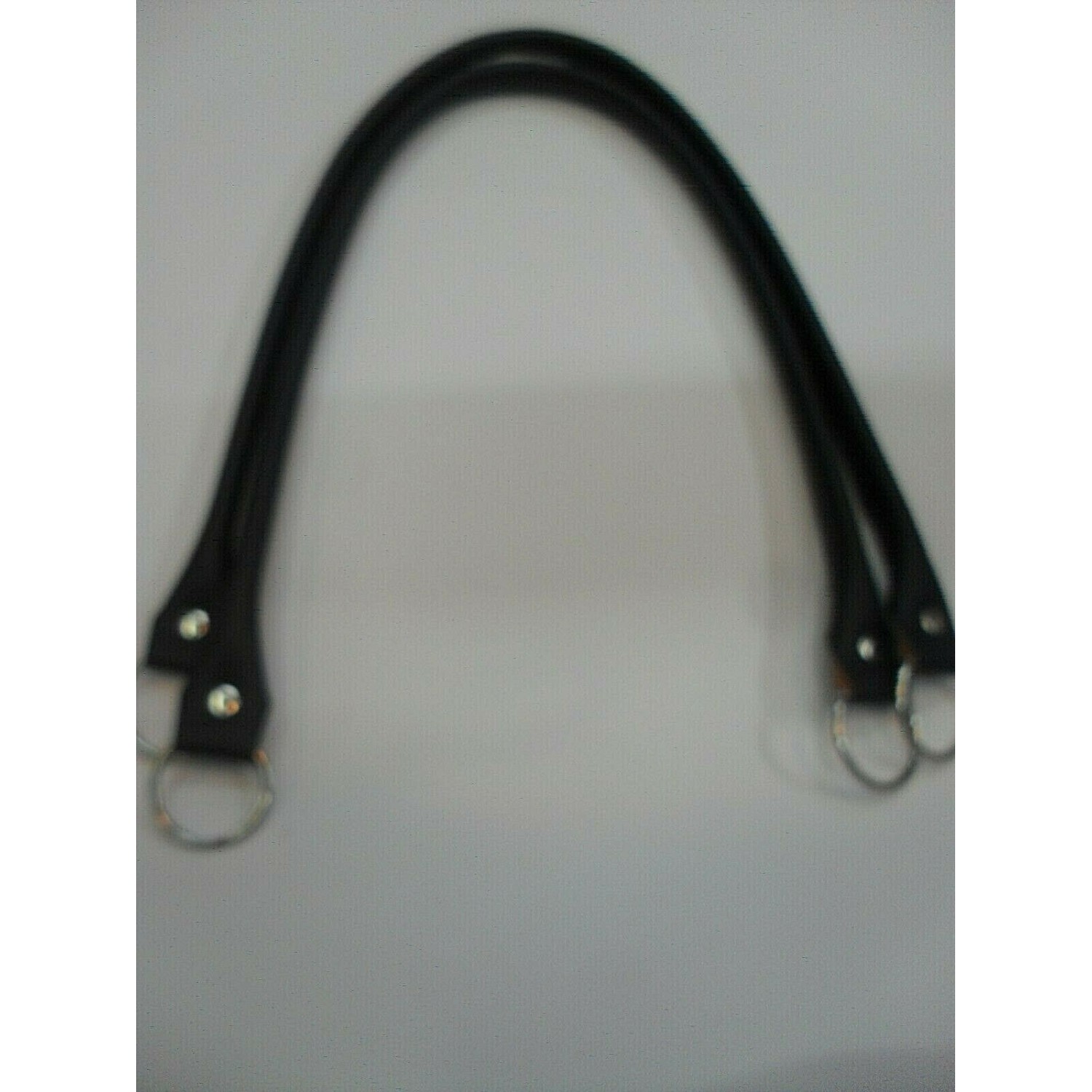 COPPIA MANICI TUBOLARI ECOPELLE CON ANELLI LUNGHEZZA 64 CM. X BORSA VARI COLORI