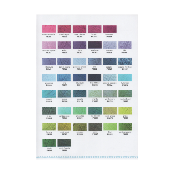 1 GOMITOLO LANA BRAVO SCHACHENMAYR smc 133 MT. CARTELLA COLORI N° 1 (57 colori)