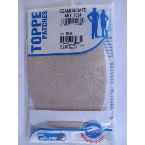 2 TOPPE SCAMOSCIATE TERMOADESIVE OVALI MARCA DUEK (Marbet) (no mini)