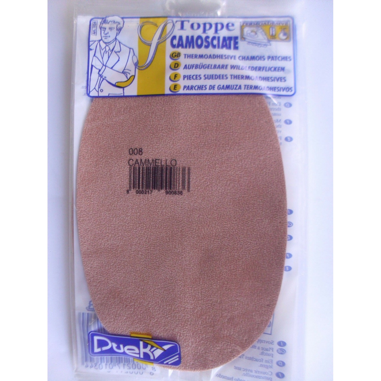 2 TOPPE SCAMOSCIATE TERMOADESIVE OVALI MARCA DUEK (Marbet) (no mini)