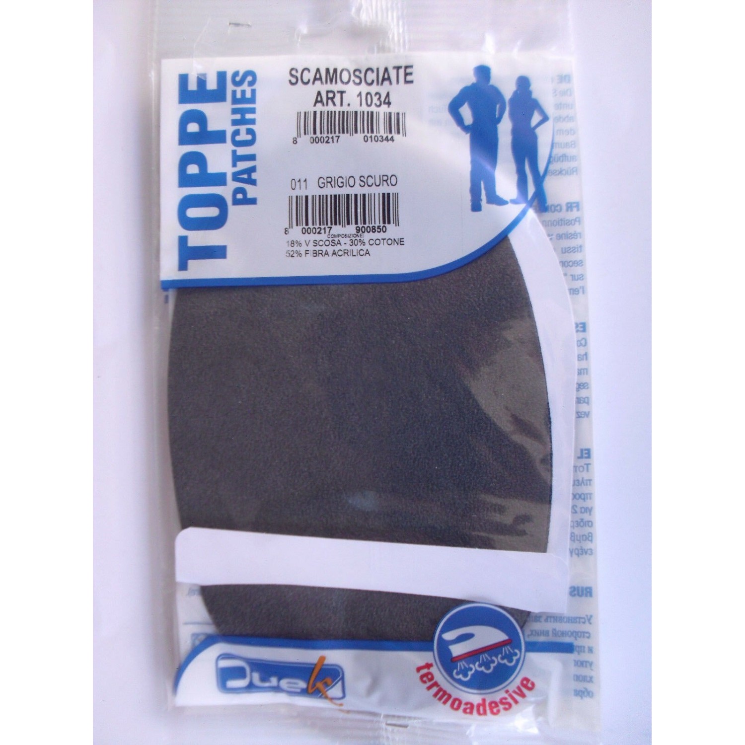 2 TOPPE SCAMOSCIATE TERMOADESIVE OVALI MARCA DUEK (Marbet) (no mini)