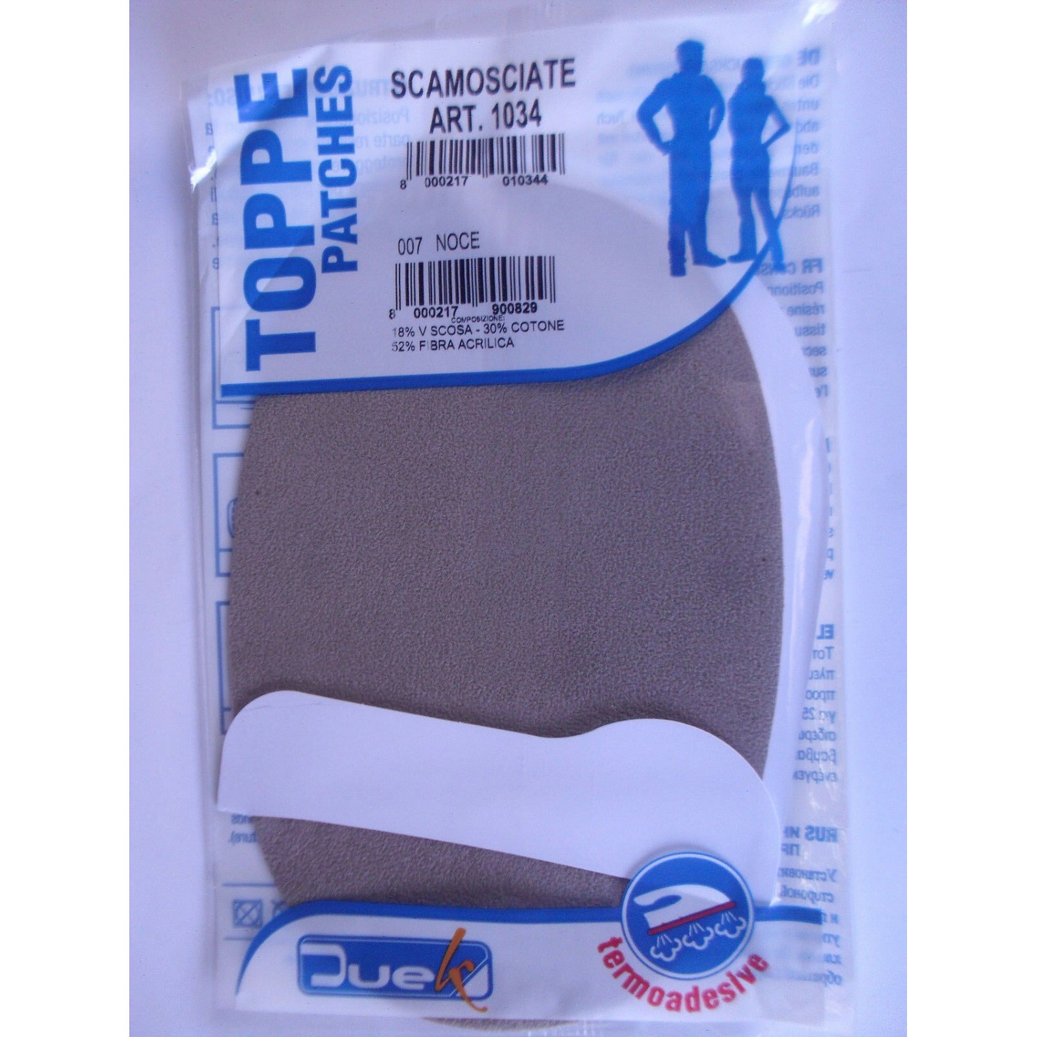 2 TOPPE SCAMOSCIATE TERMOADESIVE OVALI MARCA DUEK (Marbet) (no mini)