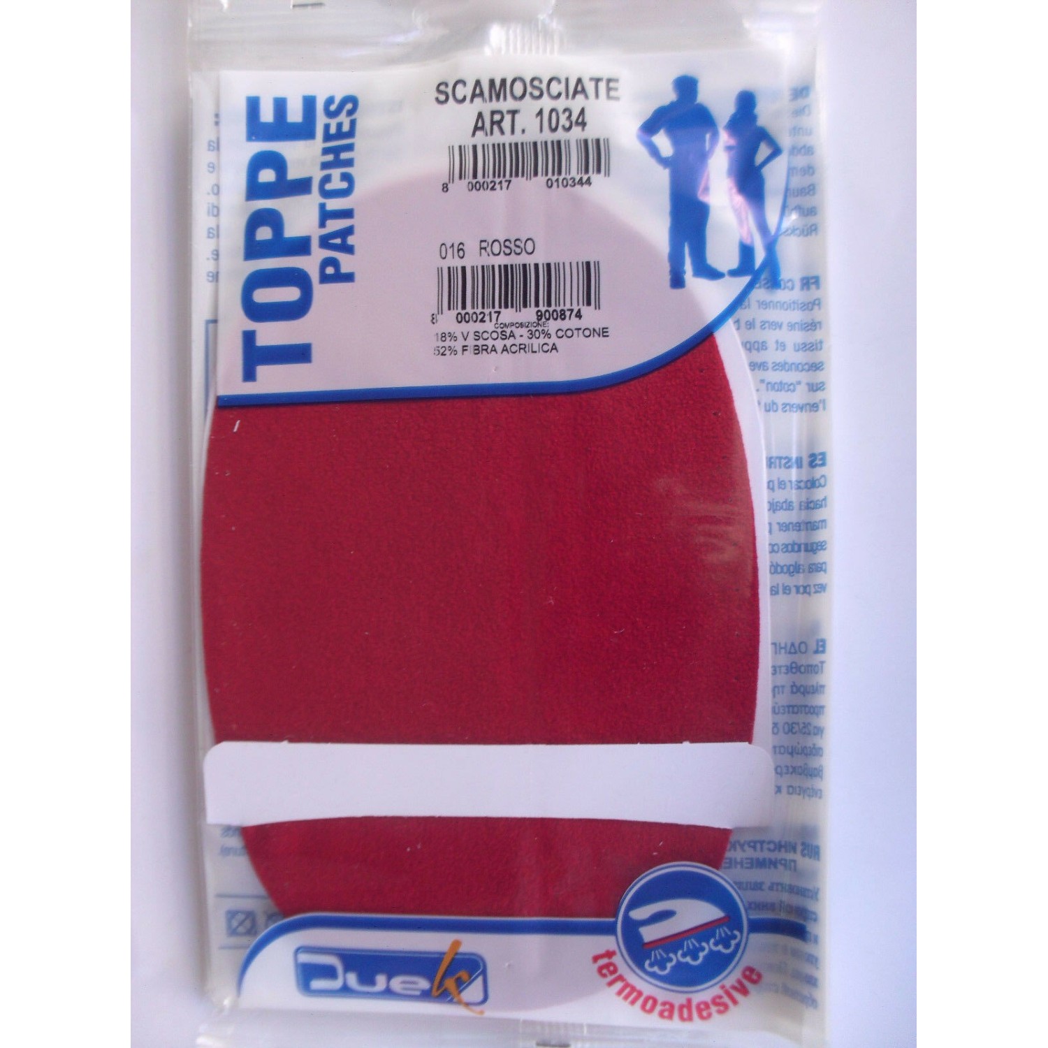 2 TOPPE SCAMOSCIATE TERMOADESIVE OVALI MARCA DUEK (Marbet) (no mini)
