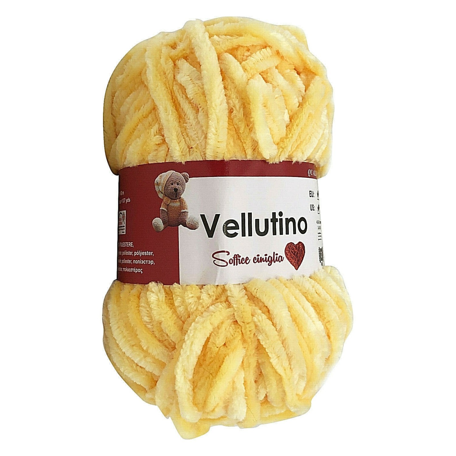 Gomitolo ciniglia 50 gr. Tre Sfere x borse sciarpe e v. vari colori