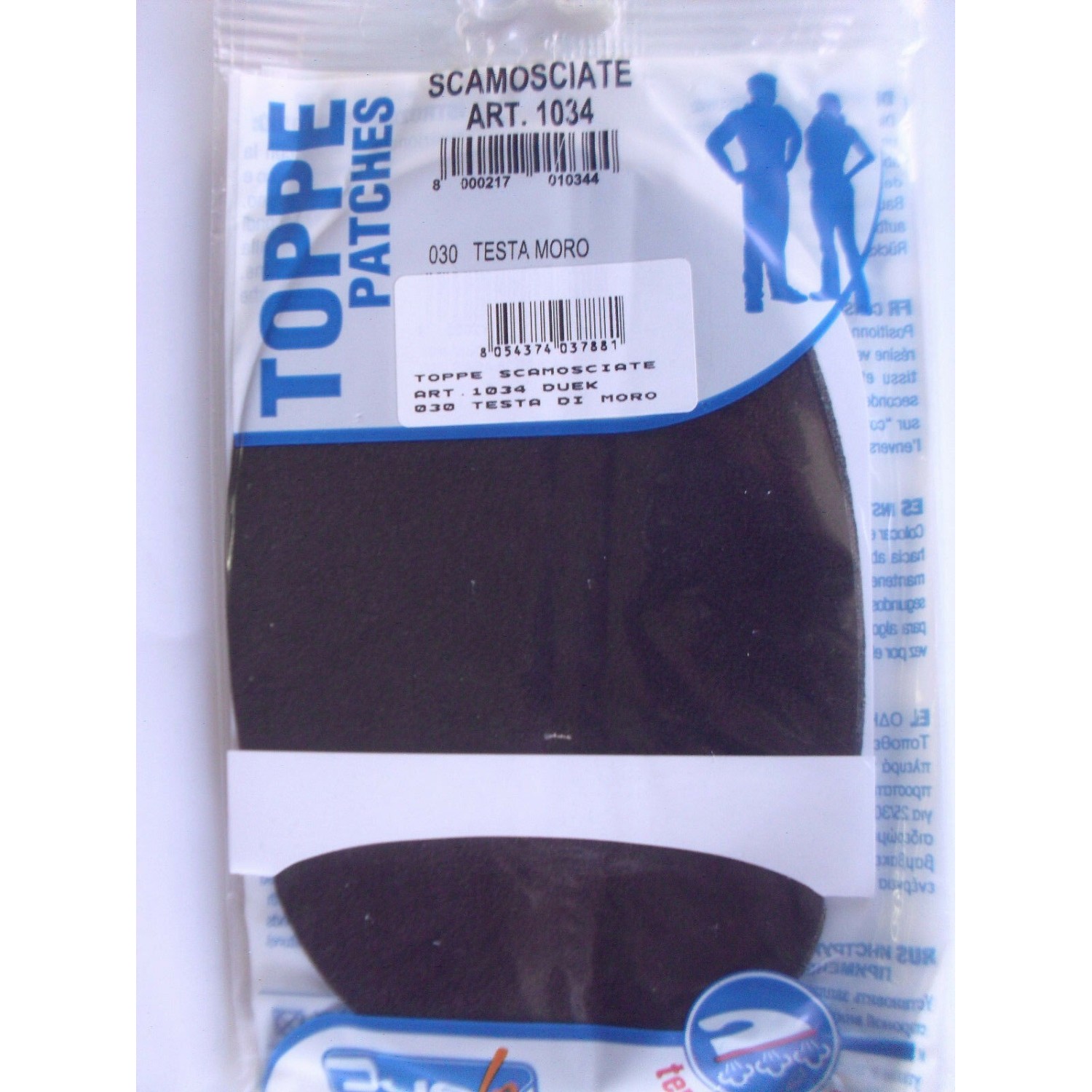 2 TOPPE SCAMOSCIATE TERMOADESIVE OVALI MARCA DUEK (Marbet) (no mini)