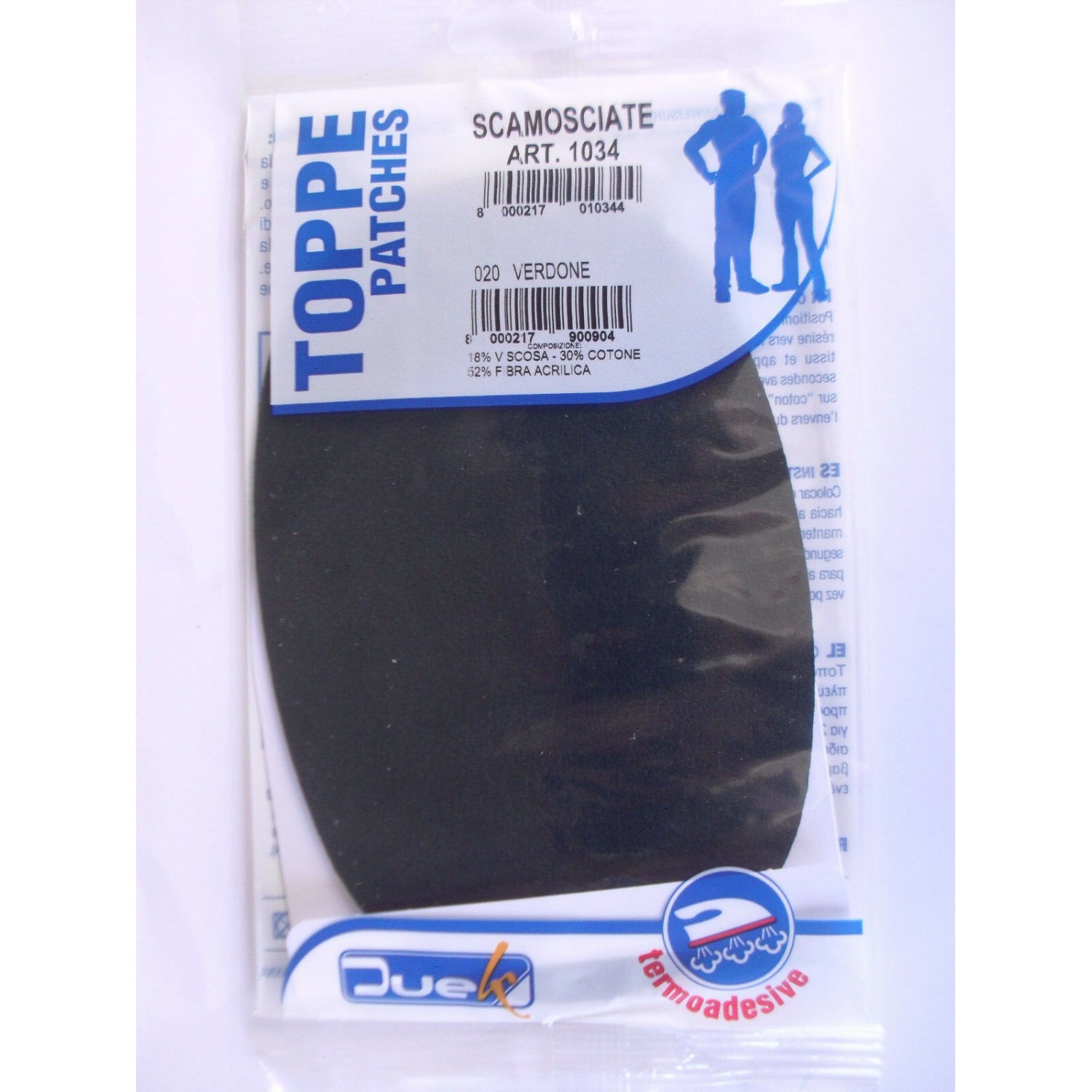 2 TOPPE SCAMOSCIATE TERMOADESIVE OVALI MARCA DUEK (Marbet) (no mini)