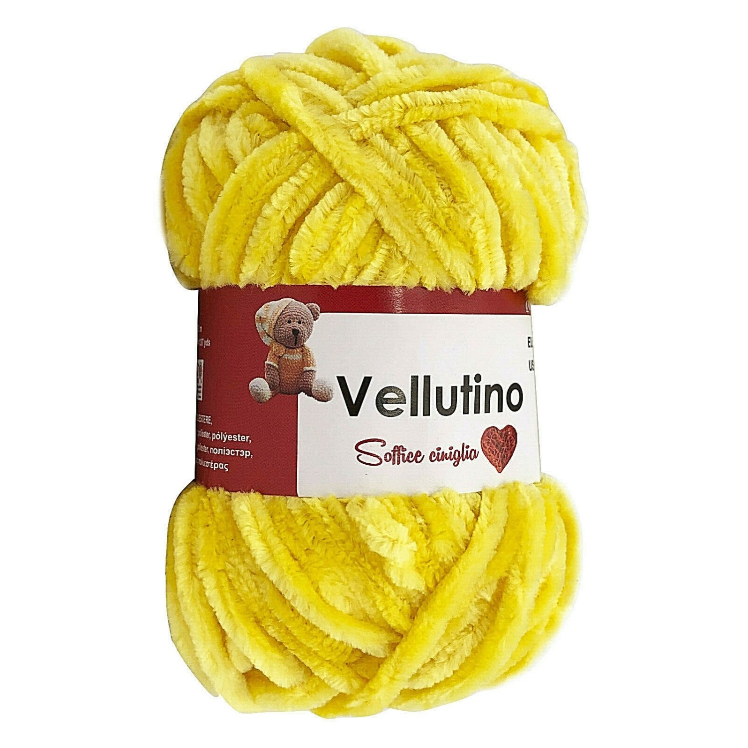 Gomitolo ciniglia 50 gr. Tre Sfere x borse sciarpe e v. vari colori