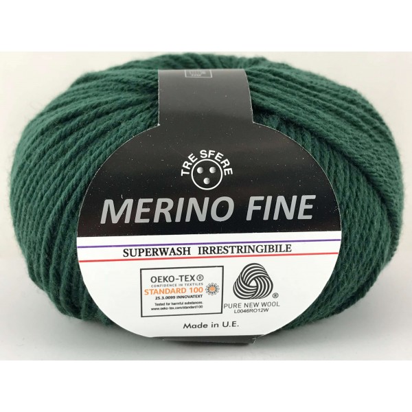Gomitolo pura lana 100% merino fine Tre Sfere +- 125 mt. ferri o uncinetto 4/4,5