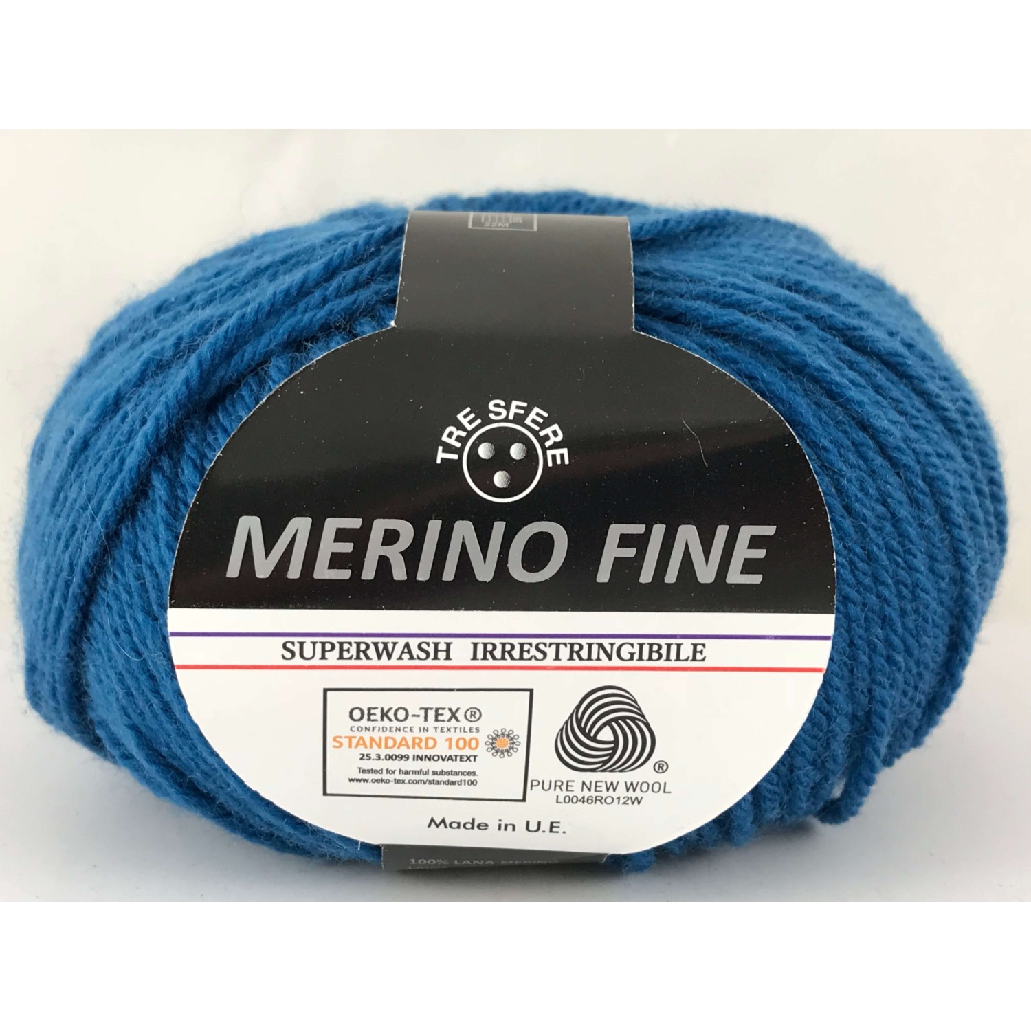 Gomitolo pura lana 100% merino fine Tre Sfere +- 125 mt. ferri o uncinetto 4/4,5