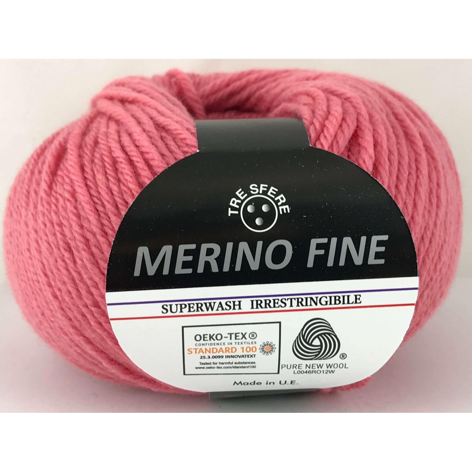 Gomitolo pura lana 100% merino fine Tre Sfere +- 125 mt. ferri o uncinetto 4/4,5