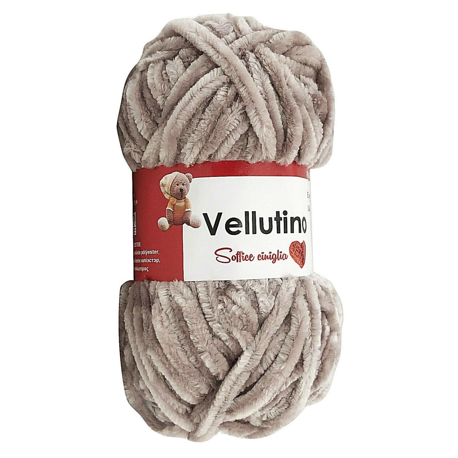 Gomitolo ciniglia 50 gr. Tre Sfere x borse sciarpe e v. vari colori