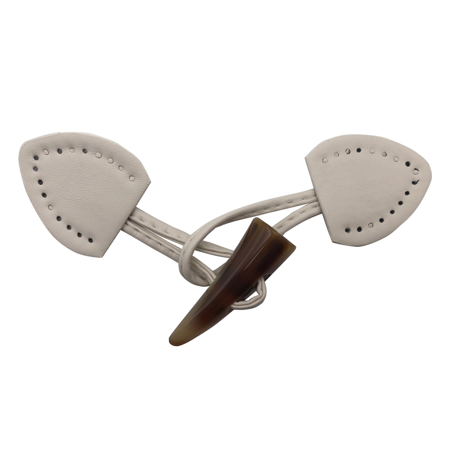 Alamaro bottone unisex in ecopelle con corno in resina