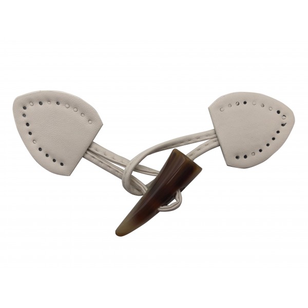 Alamaro bottone unisex in ecopelle con corno in resina