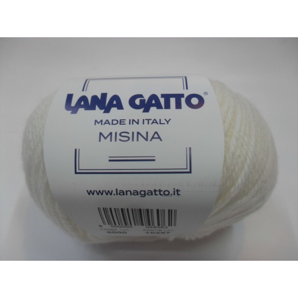 Gomitolo 50 gr. Lana Gatto Misina 100% pura lana vergine Made in Italy 100 mt.