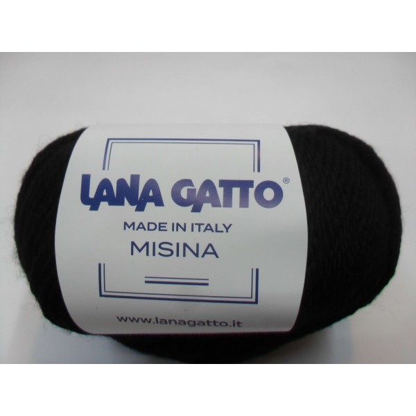 Gomitolo 50 gr. Lana Gatto Misina 100% pura lana vergine Made in Italy 100 mt.