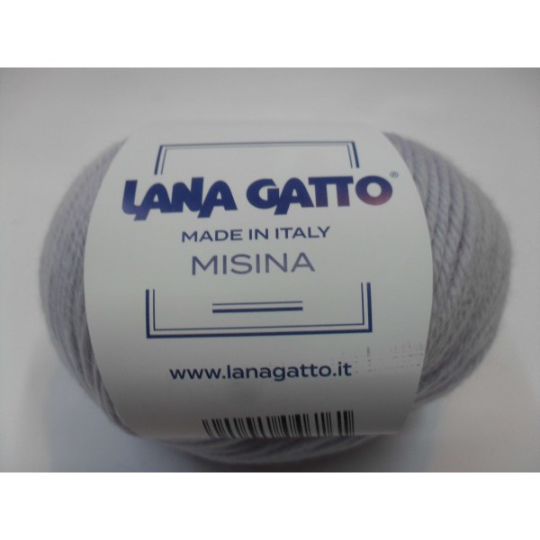 Gomitolo 50 gr. Lana Gatto Misina 100% pura lana vergine Made in Italy 100 mt.